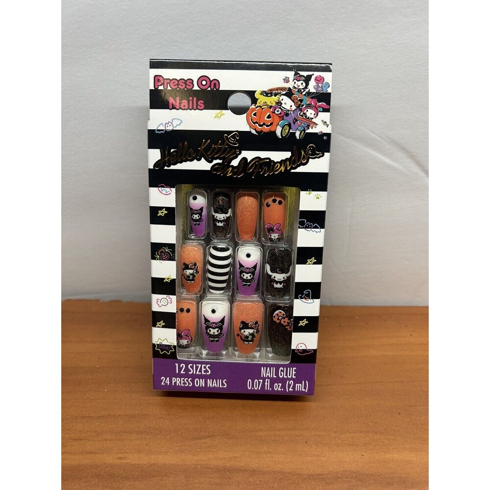Sanrio Hello Kitty and Friends Halloween Press On Nails Set New